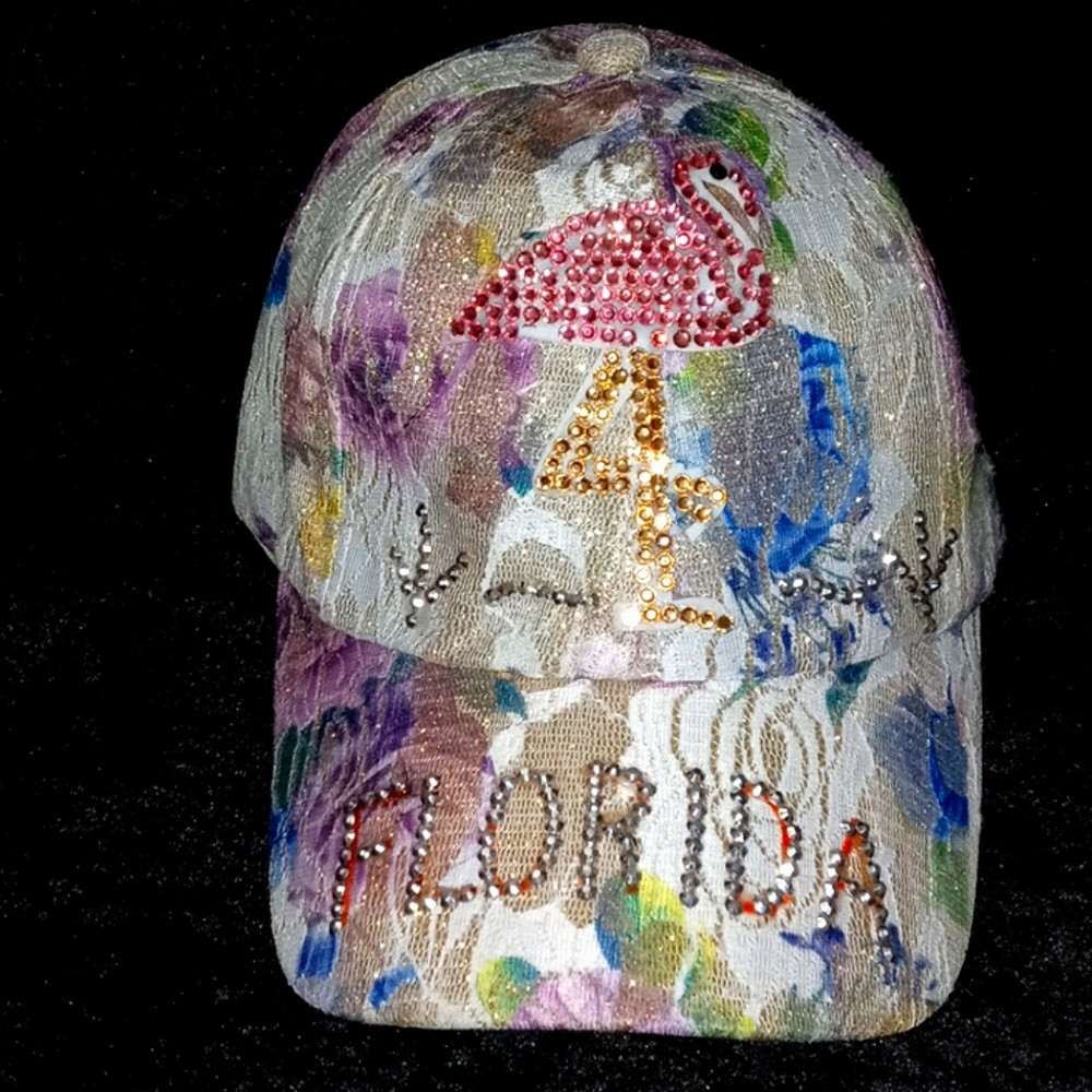 Sparkling flowery Florida hat